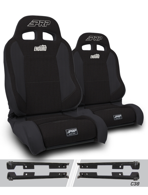 Jeep Wrangler JK Reclining Suspension Seat - PRP Seats - EnduroTrek - Black - `07-`18 Jeep Wrangler JK Reclining Suspension Seat - PRP Seats - EnduroTrek - Black - `07-`18